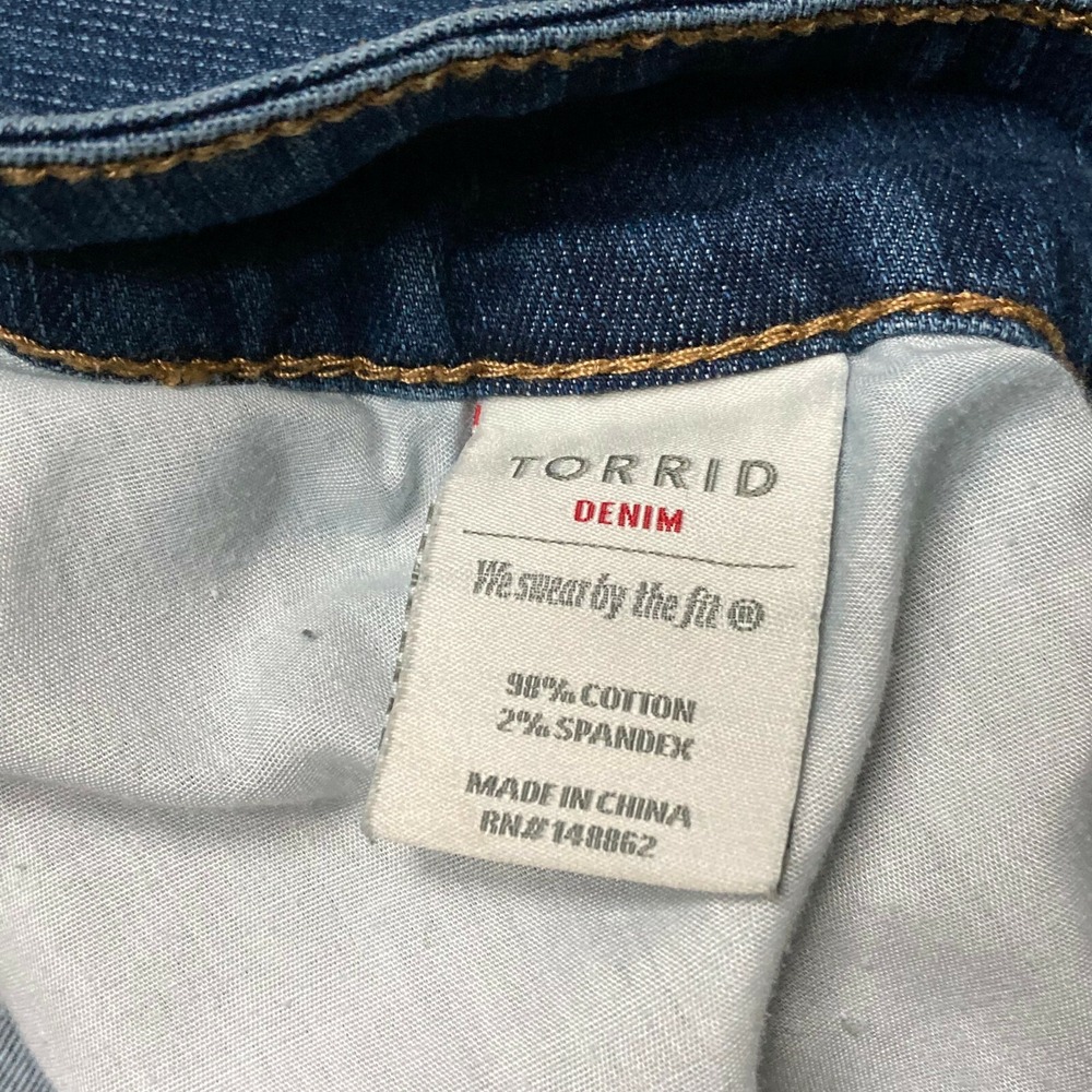 Torrid Women's Curvy Skinny High Rise Jeans Dark Wash Size 22 39x28 - Picture 7 of 10
